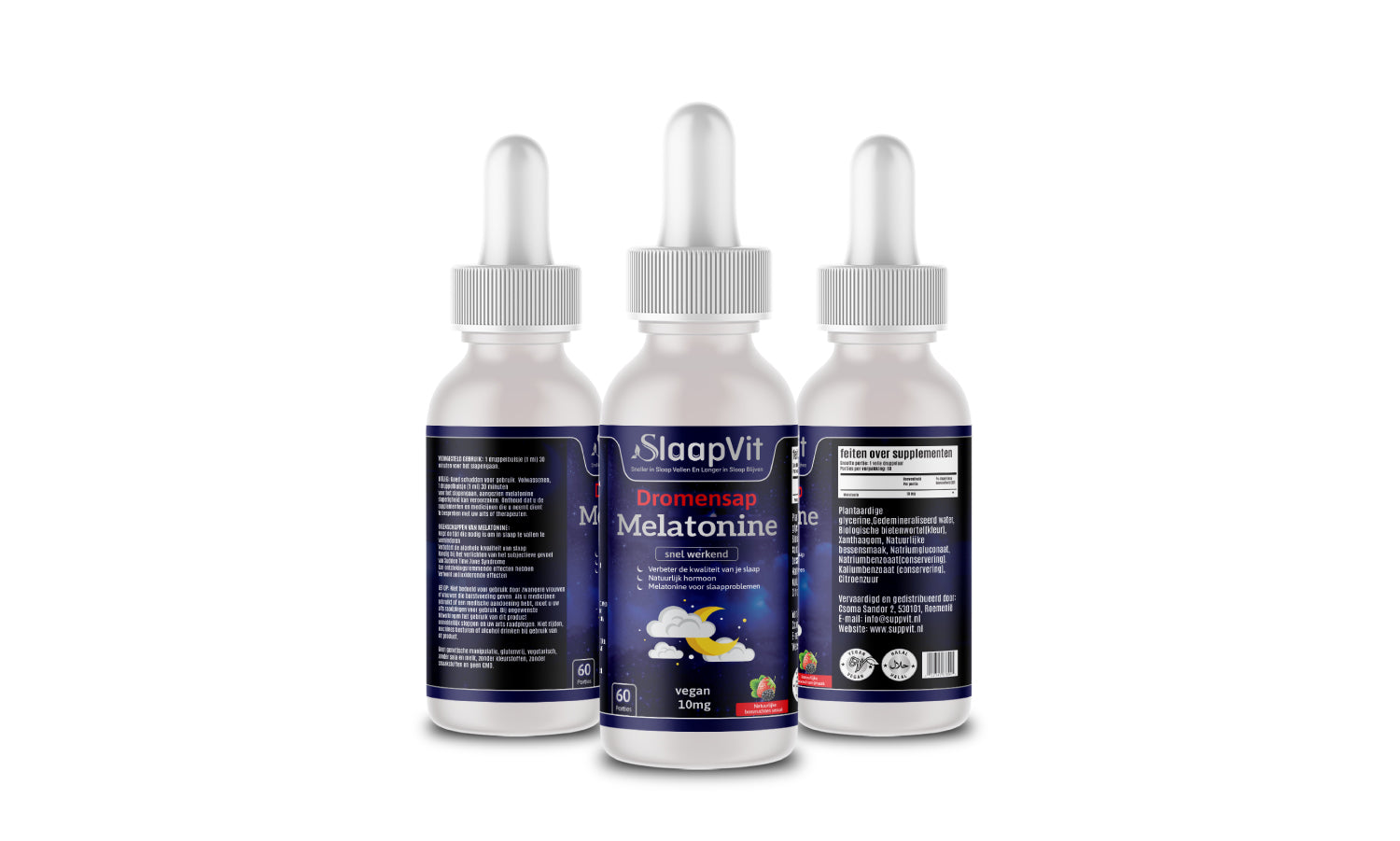 Melatonine 10mg  60 porties Dromensap druppels Bosvruchten