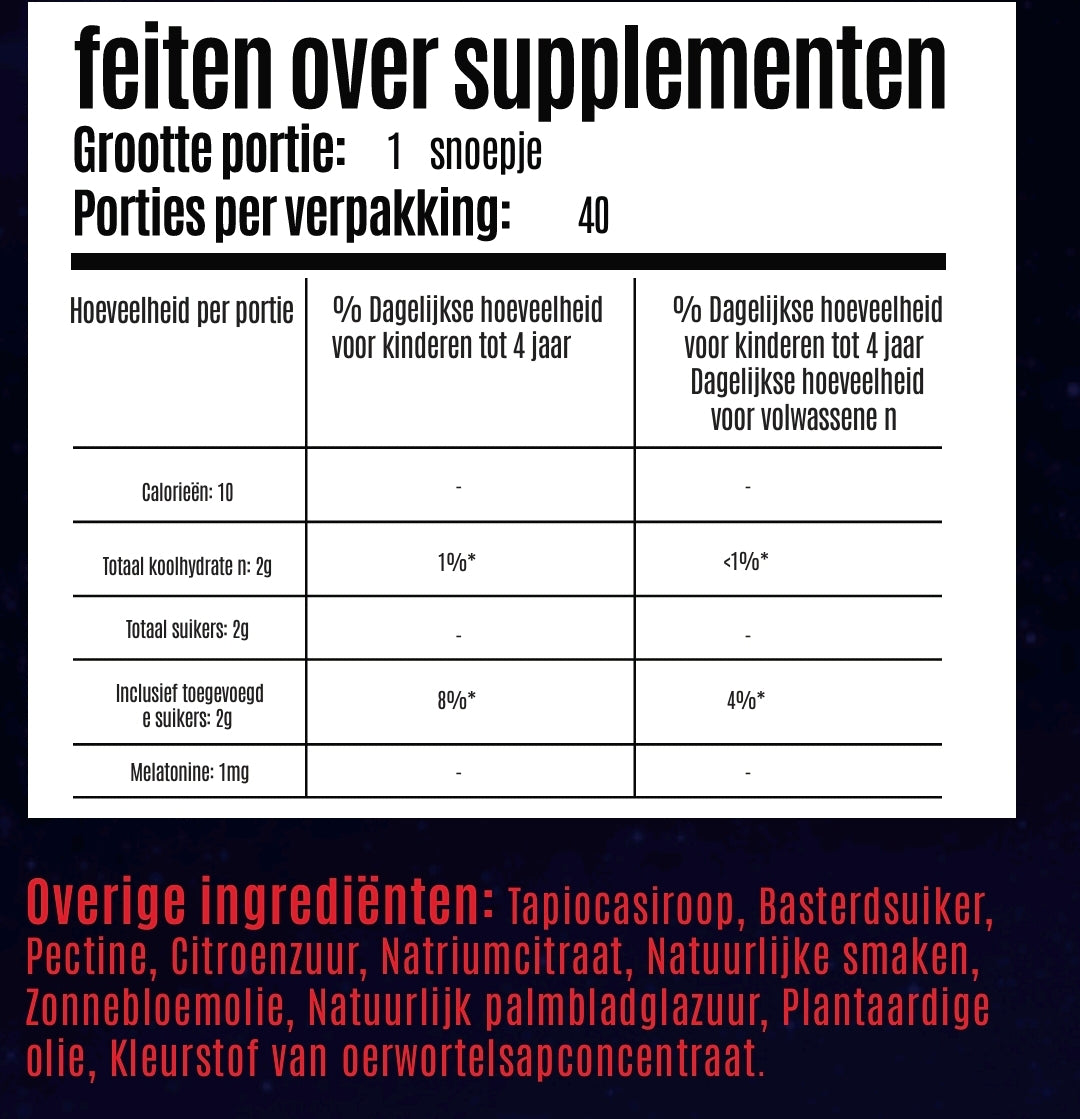 Kids Melatonine 1mg 40 gummies Extra Lekker