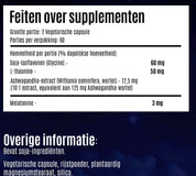 Melatonine Ashwagandha en L-theanine 3mg 60 capsules