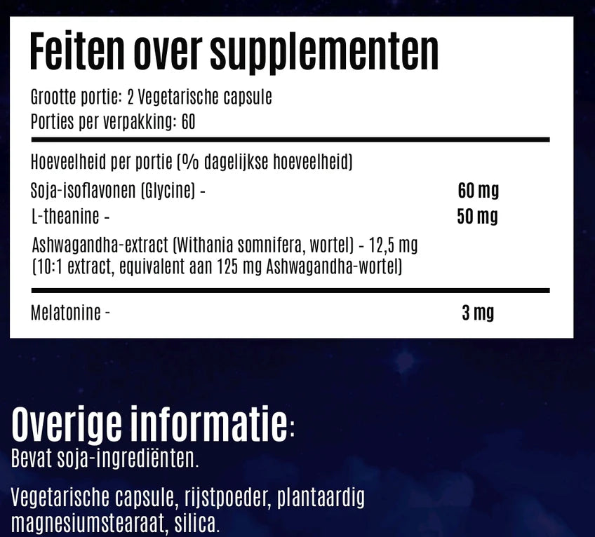 Ashwagandha Combi 10mg 100 tabletten, 40  capsules, 3mg 100 Tabletten