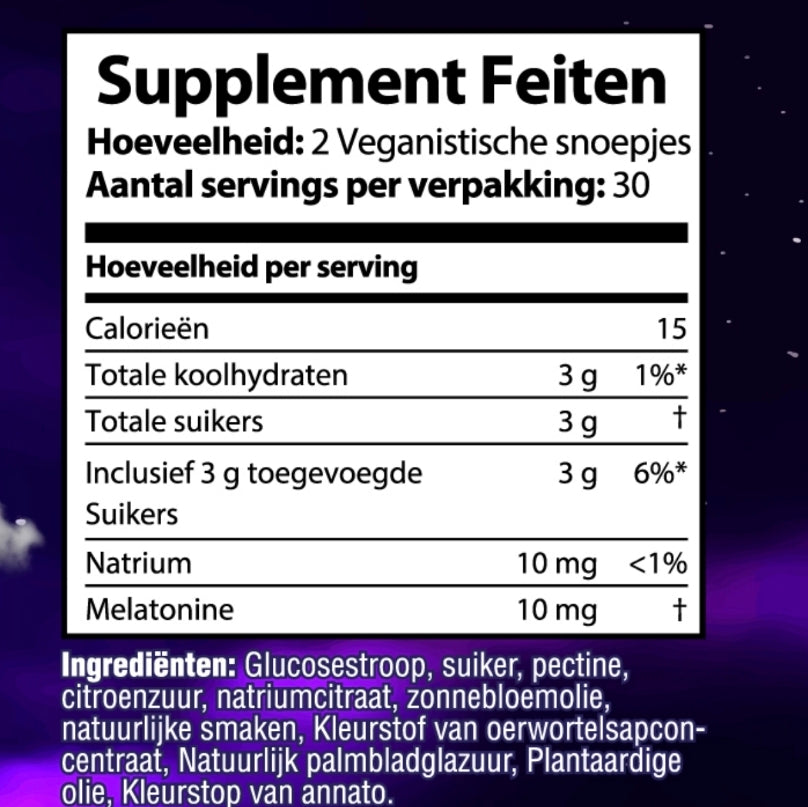 Melatonine 10 mg 60 Gummies Natuurlijke Bosvruchten