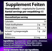 Melatonine 2.5 mg 60 Gummies Aardbeismaak