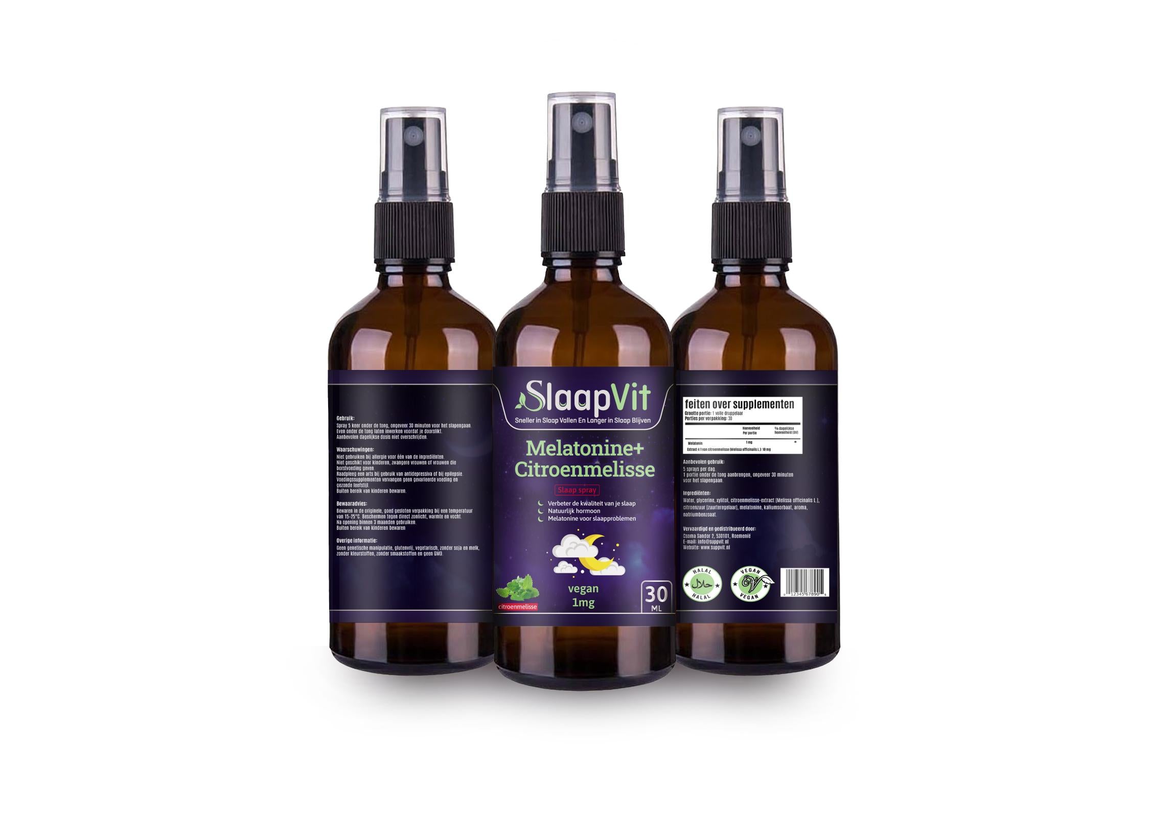 Melatonine met citroenmelisse 1mg Slaap spray