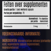 Melatonine 3 mg 70 capsules